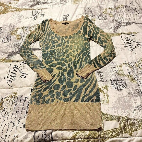 Express Dresses & Skirts - Metallic Animal Print Tunic S